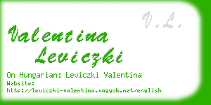 valentina leviczki business card